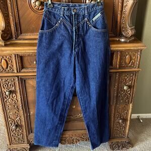 Vintage 80’s & 90’s Rocky Mountain dark wash high rise western cowgirl jeans 29